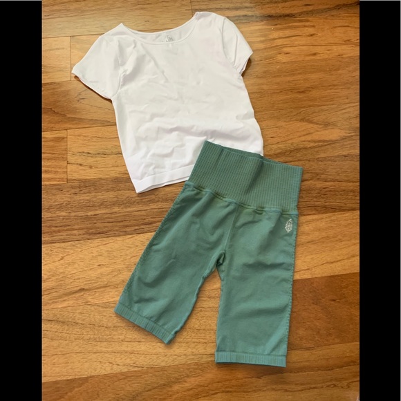 Free People Pants - NEW Free People bike short and cami set